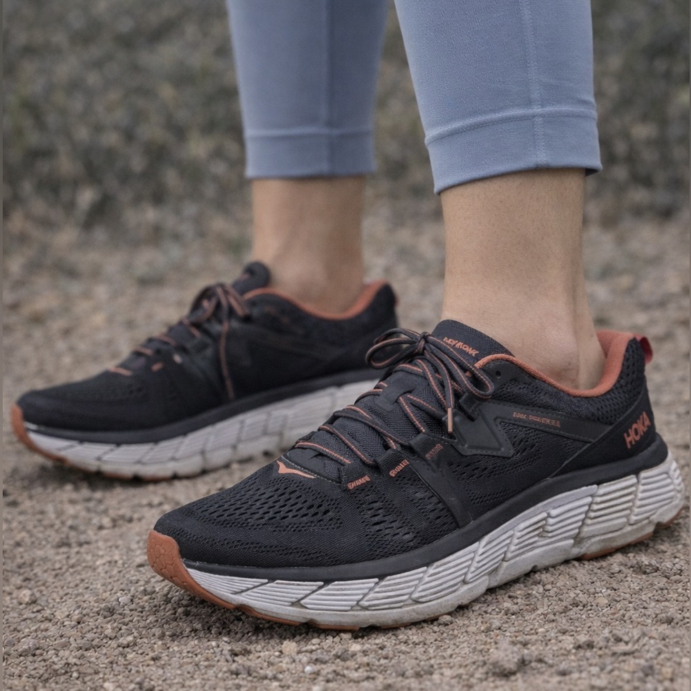 HOKA Gaviota 2 Women’s Running Shoes Size 11 Black Coral Stability Sneakers
